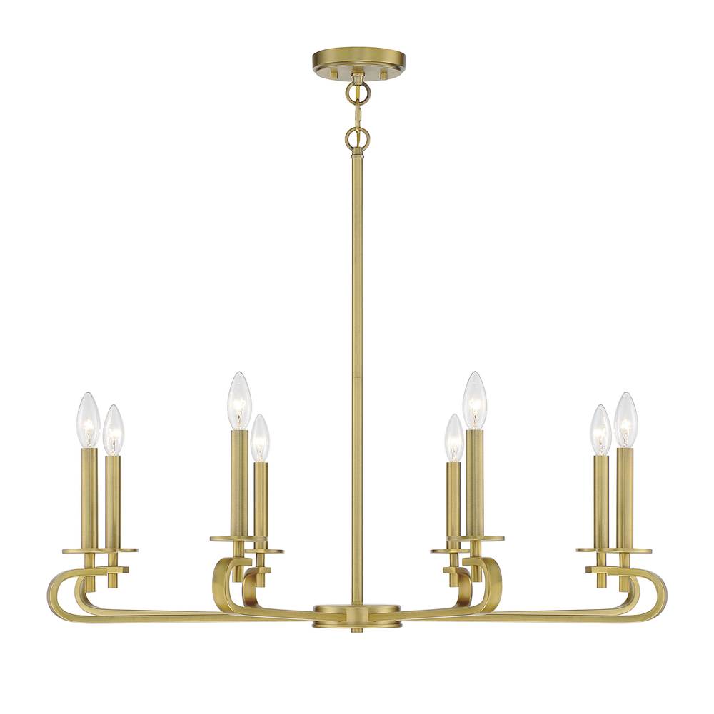 Savoy House Torino 8-Light Chandelier in  Warm Brass