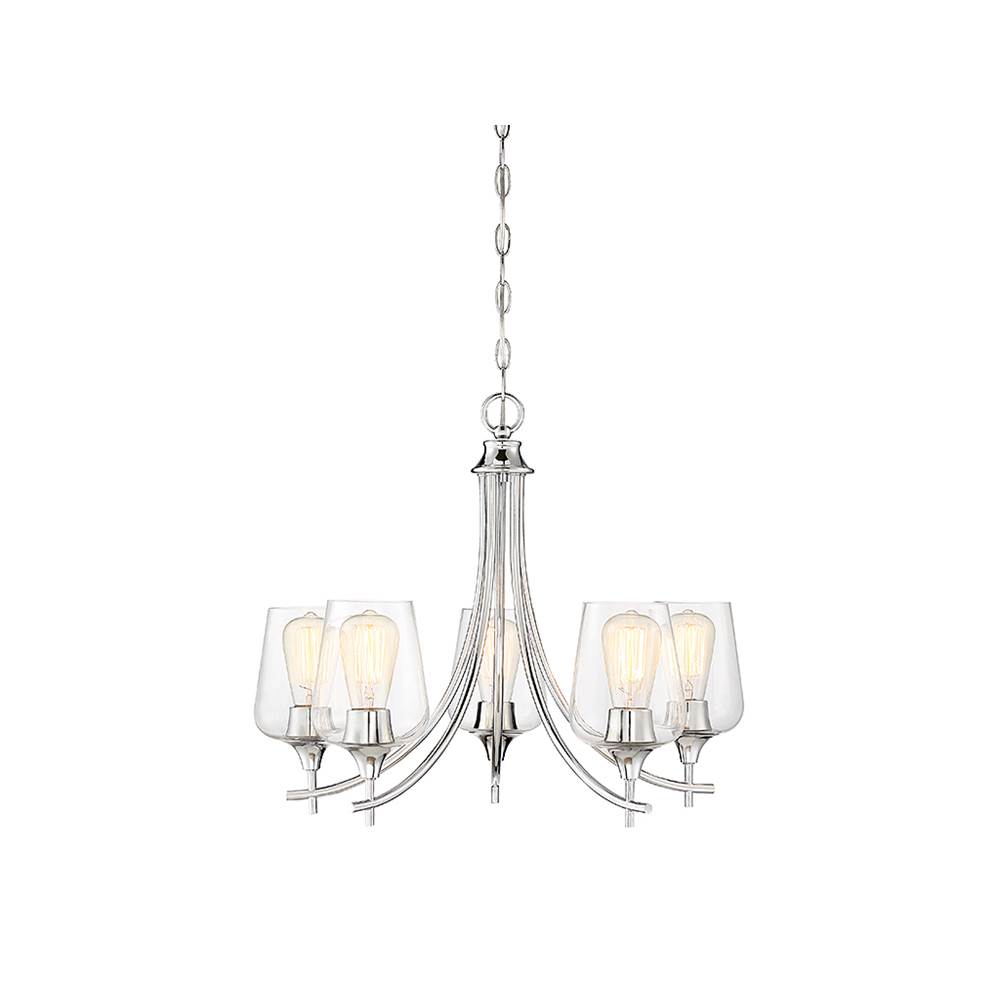 Savoy House Octave 5-Light Chandelier in Polished Chrome