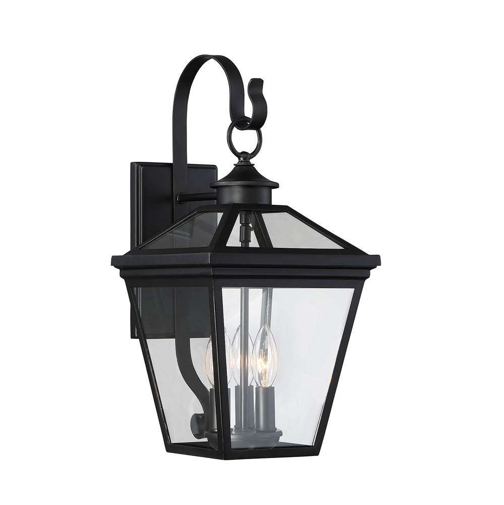 Savoy House Ellijay 3-Light Outdoor Wall Lantern in Black