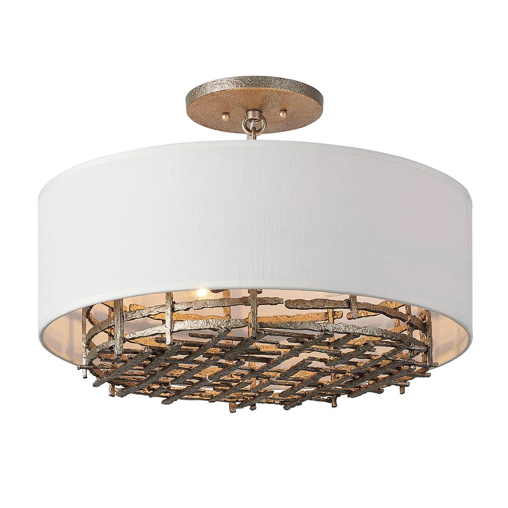 Savoy House Cameo 4-Light Convertible Semi-Flush or Pendant in Campagne Luxe