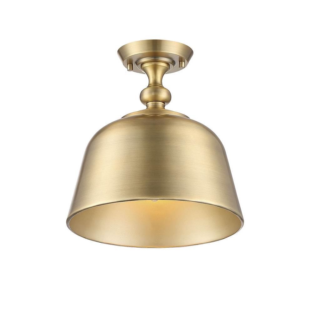 Savoy House Berg 1-Light Ceiling Light in Warm Brass