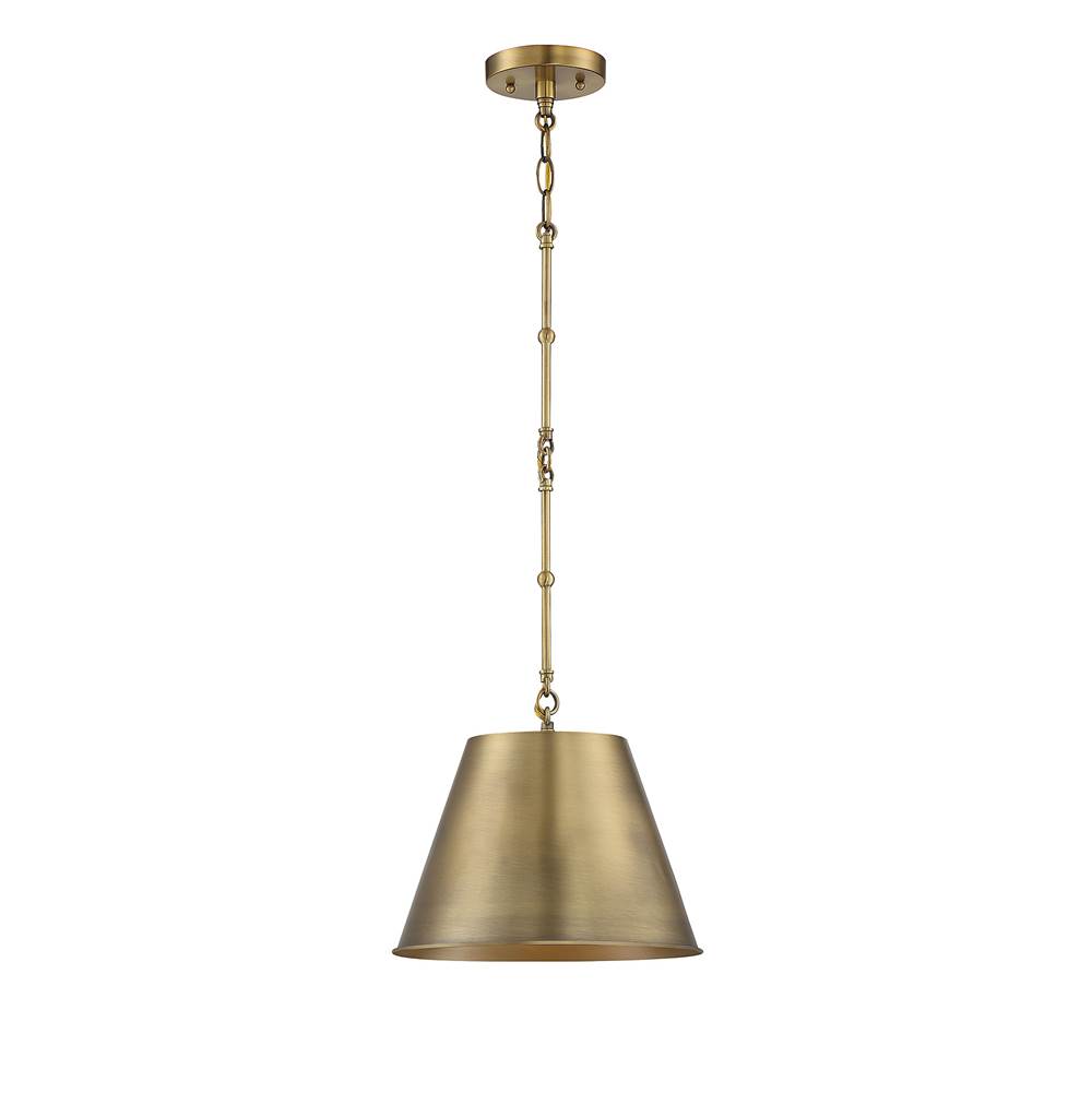 Savoy House Alden 1-Light Pendant in Warm Brass