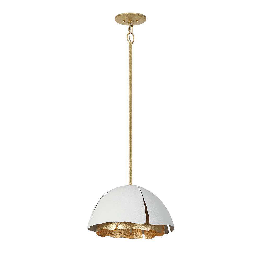Savoy House Brewster 3-Light Pendant in Cavalier Gold with Royal White
