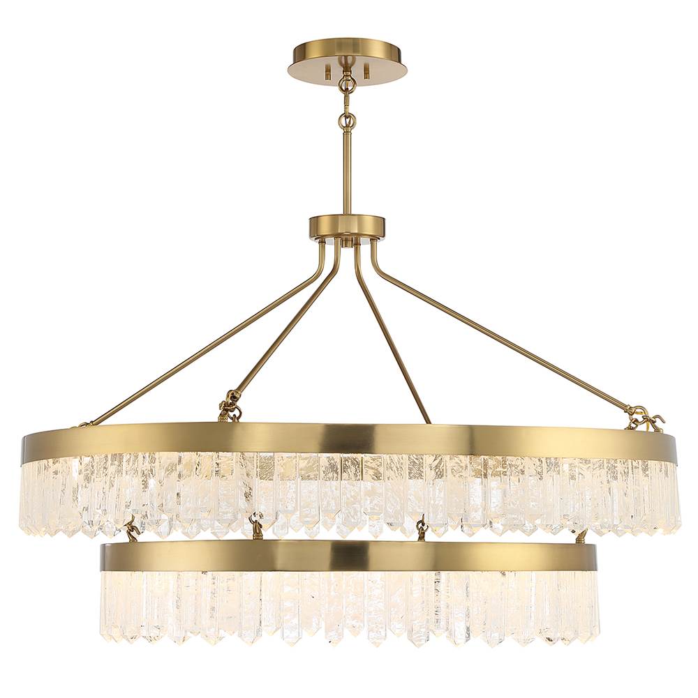 Savoy House Landon 2-Light LED Pendant in Warm Brass