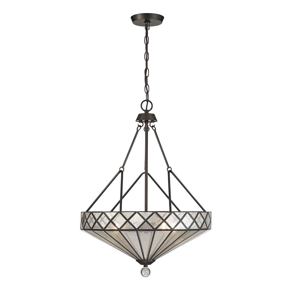 Savoy House Emerald 4-Light Pendant in Oiled Burnished Bronze