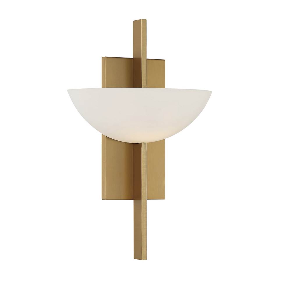 Savoy House Fallon 1-Light Wall Sconce in Warm Brass
