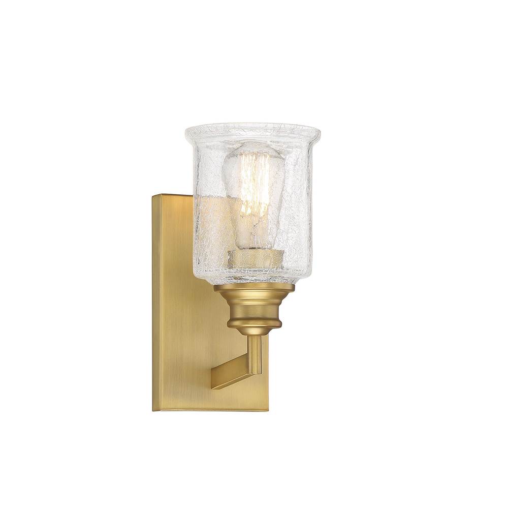 Savoy House Hampton 1-Light Bathroom Vanity Light in Warm Brass