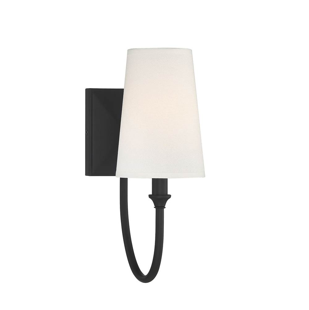 Savoy House Cameron 1-Light Wall Sconce in Matte Black