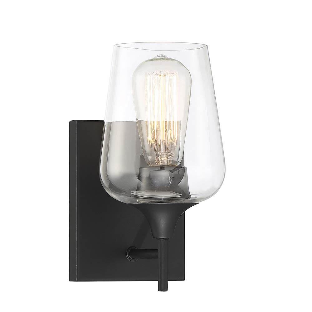 Savoy House Octave 1-Light Wall Sconce in Matte Black
