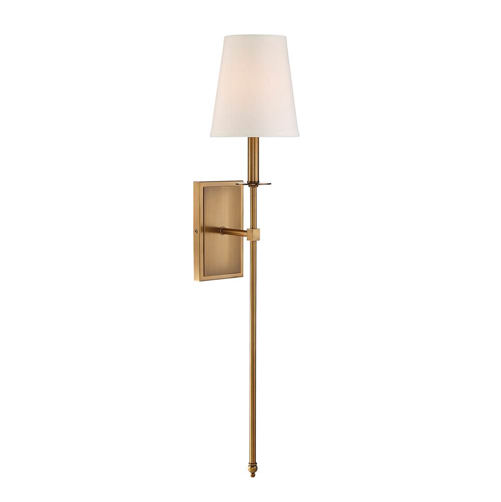 Savoy House Monroe 1-Light Wall Sconce in Warm Brass