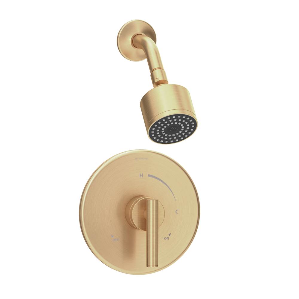 Symmons Dia Single Handle 1-Spray Shower Trim with Solid Brass Escutcheon in Brushed Bronze - 1.5 GPM (Valve Not Included)