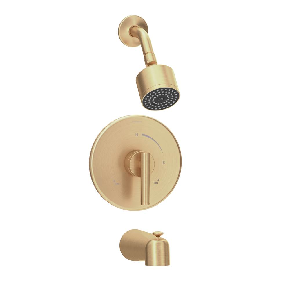 Symmons Dia Single Handle 1-Spray Tub and Shower Faucet Trim in Brushed Bronze - 1.5 GPM (Valve Not Included)