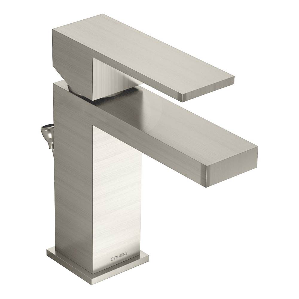 Symmons Duro Single Hole Single-Handle Bathroom Faucet with Drain Assembly in Satin Nickel (1.0 GPM)