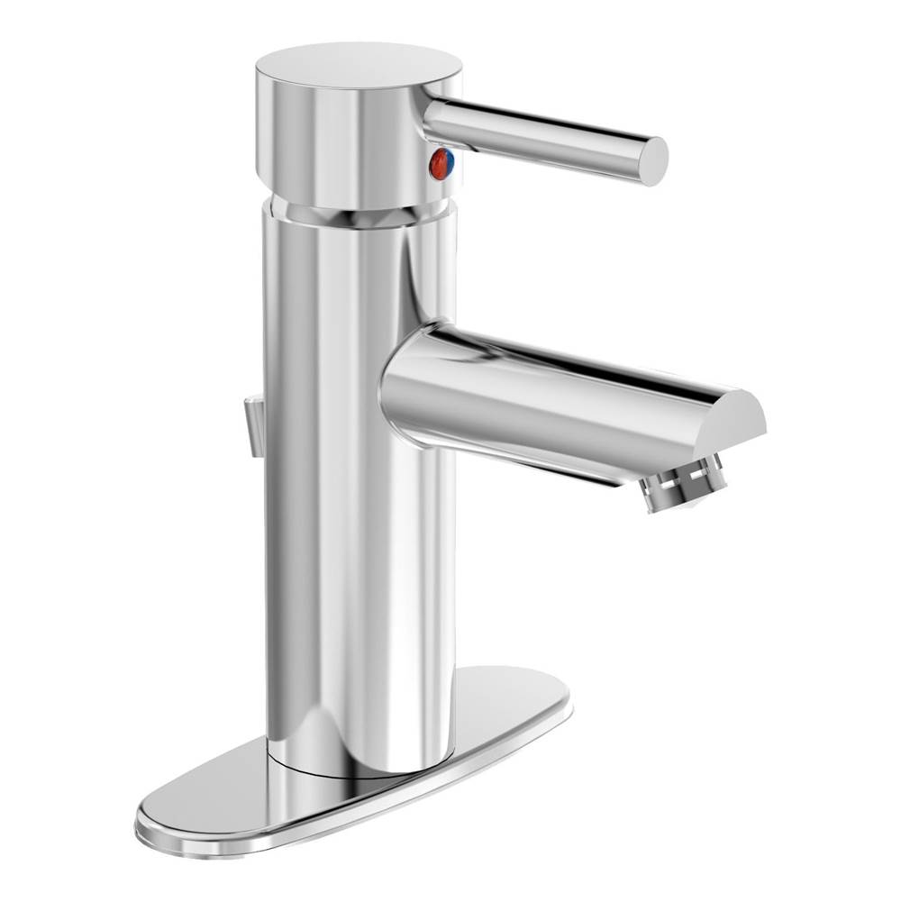 Symmons Dia Single Hole Single-Handle Bathroom Faucet with Deck Plate in Polished Chrome (0.5 GPM)