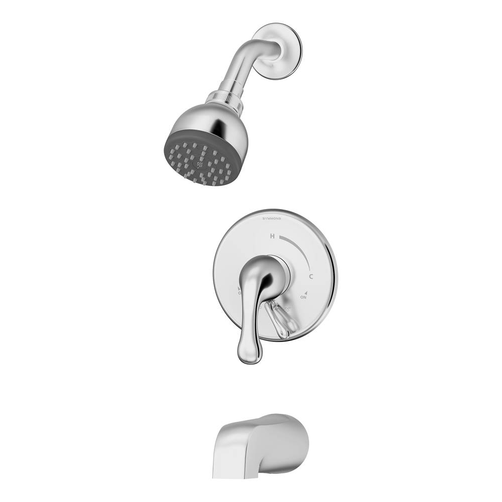 Symmons Unity Single Handle 1-Spray Tub and Shower Faucet Trim in Polished Chrome - 1.5 GPM (Valve Not Included)