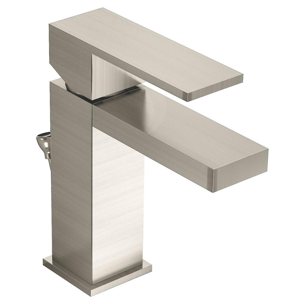 Symmons Duro Single Hole Single-Handle Bathroom Faucet with Drain Assembly in Satin Nickel (1.5 GPM)