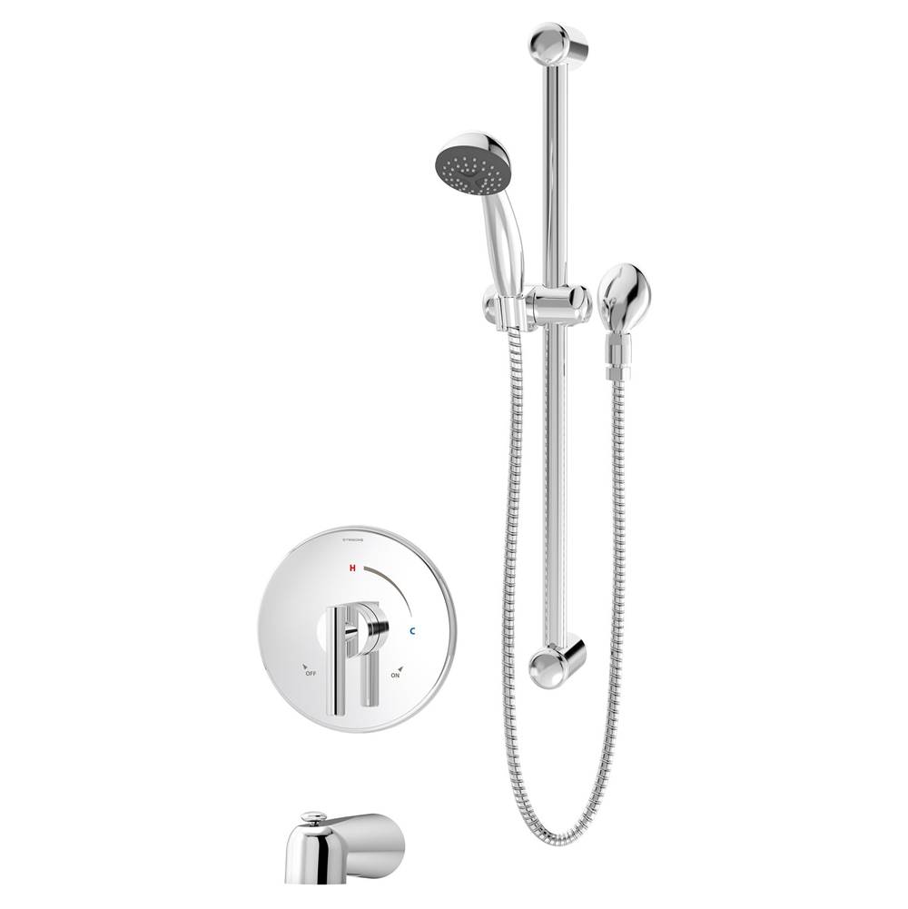 Symmons Dia Single Handle 1-Spray Tub and Hand Shower Trim in Polished Chrome - 1.5 GPM (Valve Not Included)