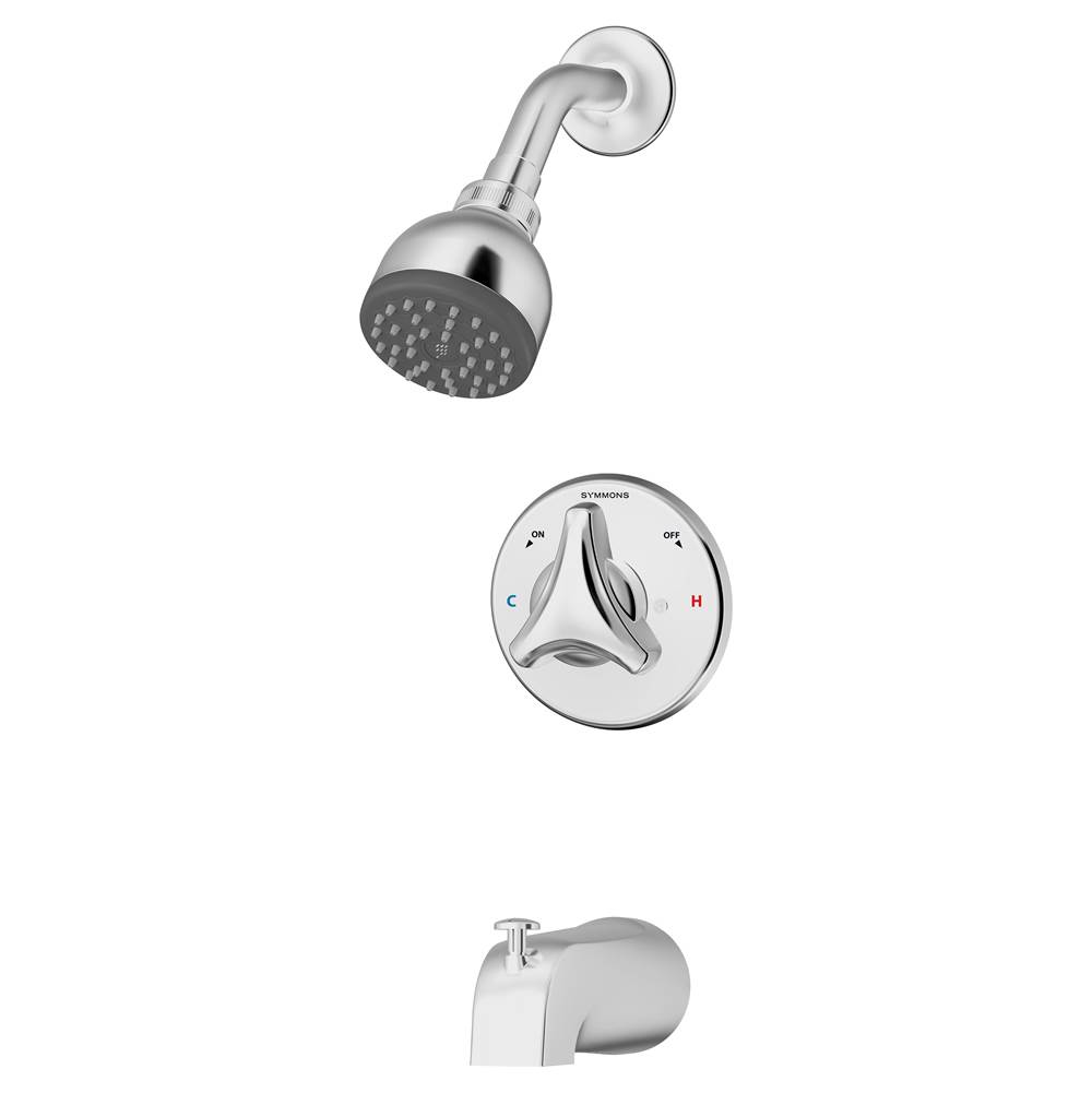 Symmons Origins Single Handle 1-Spray Tub and Shower Faucet Trim in Polished Chrome - 1.5 GPM (Valve Not Included)