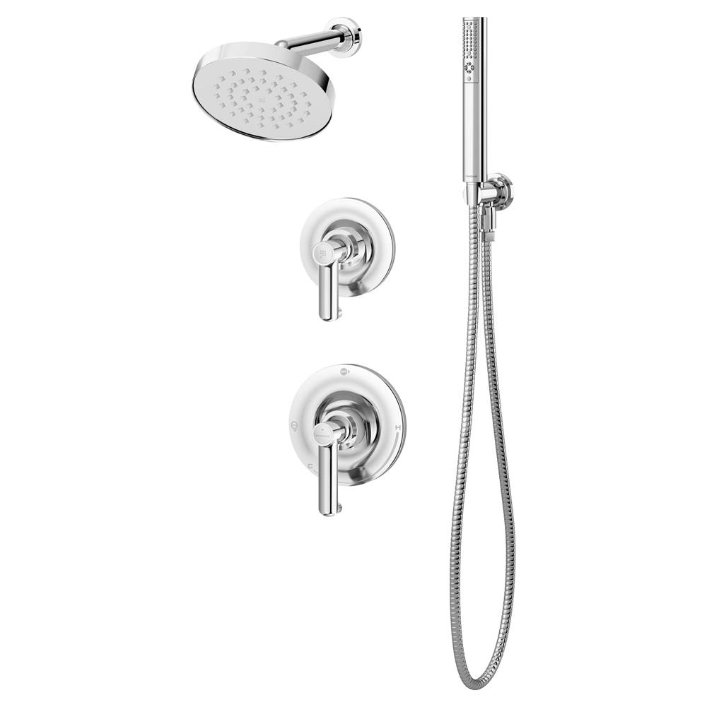 Symmons Museo 2-Handle 1-Spray Shower Trim with 2-Spray Hand Shower in Polished Chrome (Valves Not Included)