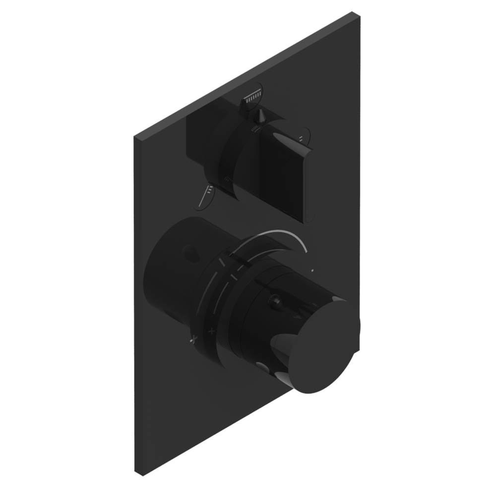 THG Trim for THG thermostat with stop valve and 3-way diverter, rough part supplied with fixing box ref.5 600AE/US