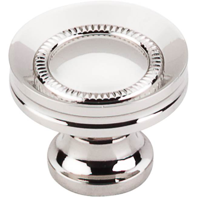 Top Knobs Button Faced Knob 1 1/4 Inch Polished Nickel