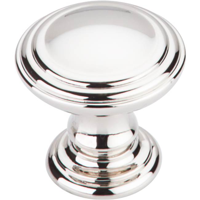 Top Knobs Reeded Knob 1 1/4 Inch Polished Nickel