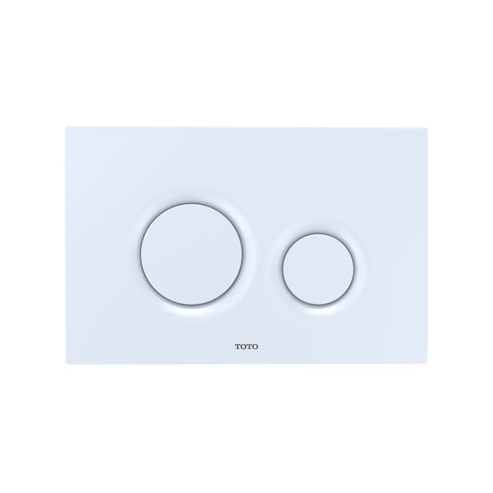 TOTO Toto® Dual Flush Round Push Button Plate For Select Duofit In-Wall Tank Unit, White Matte