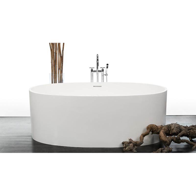 WETSTYLE Be Bath 66 X 34 X 22 - Fs  - Built In Pc O/F & Drain - Copper Conn - White True High Gloss