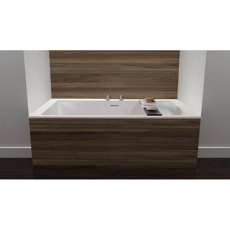 WETSTYLE Cube Bath 60 X 30 X 24 - Fs - Built In Mb O/F & Drain - Copper Conn - White True High Gloss