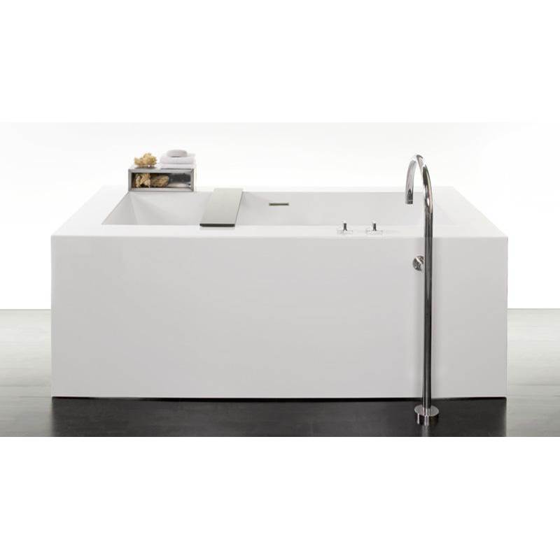 WETSTYLE Cube Bath 66 X 36 X 24 - Fs - Built In Bn O/F & Drain - White Matte