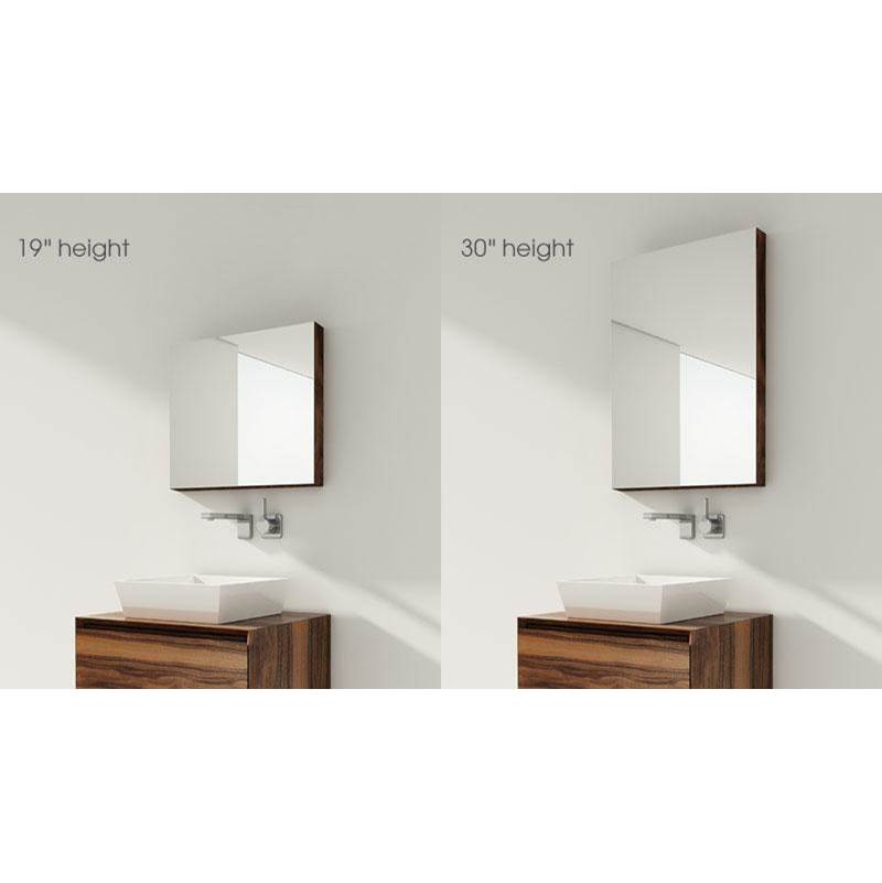 WETSTYLE Furniture ''M'' - Recessed Mirrored Cabinet 58 X 19-1/8 Height - Lacquer White Mat